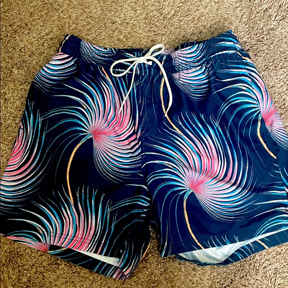 Vans Blue and Pink Patterned Swim Shorts